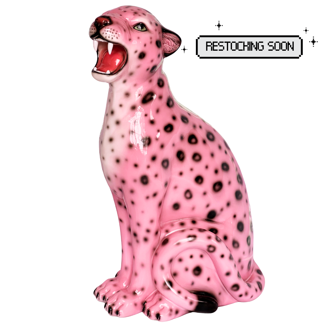 Blossom the Pink Leopard Statue – Jungle Cat Club