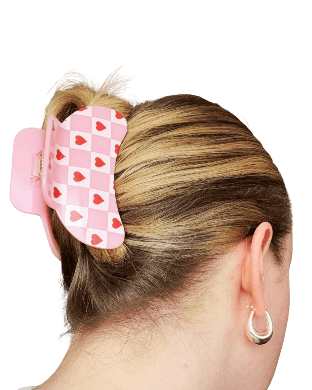 Cherry Heart Hair Claw Clip