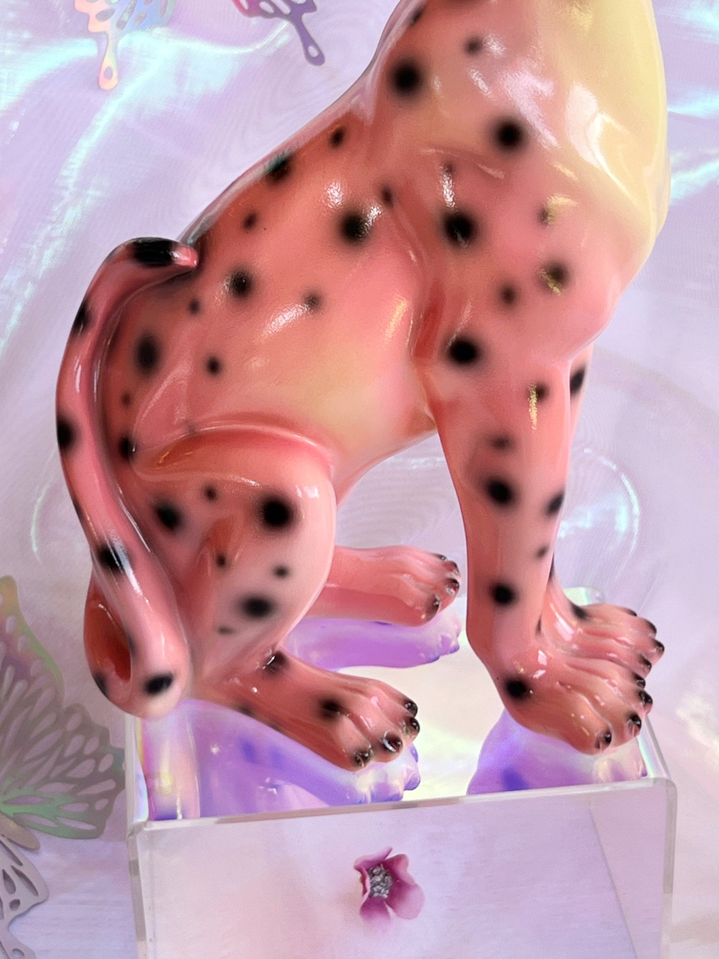 Petal the Pink Leopard Statue