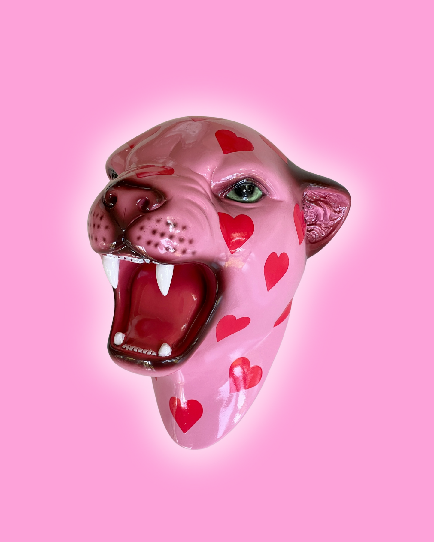 Heartbreaker the Love Heart Leopard Wall Mounted Head