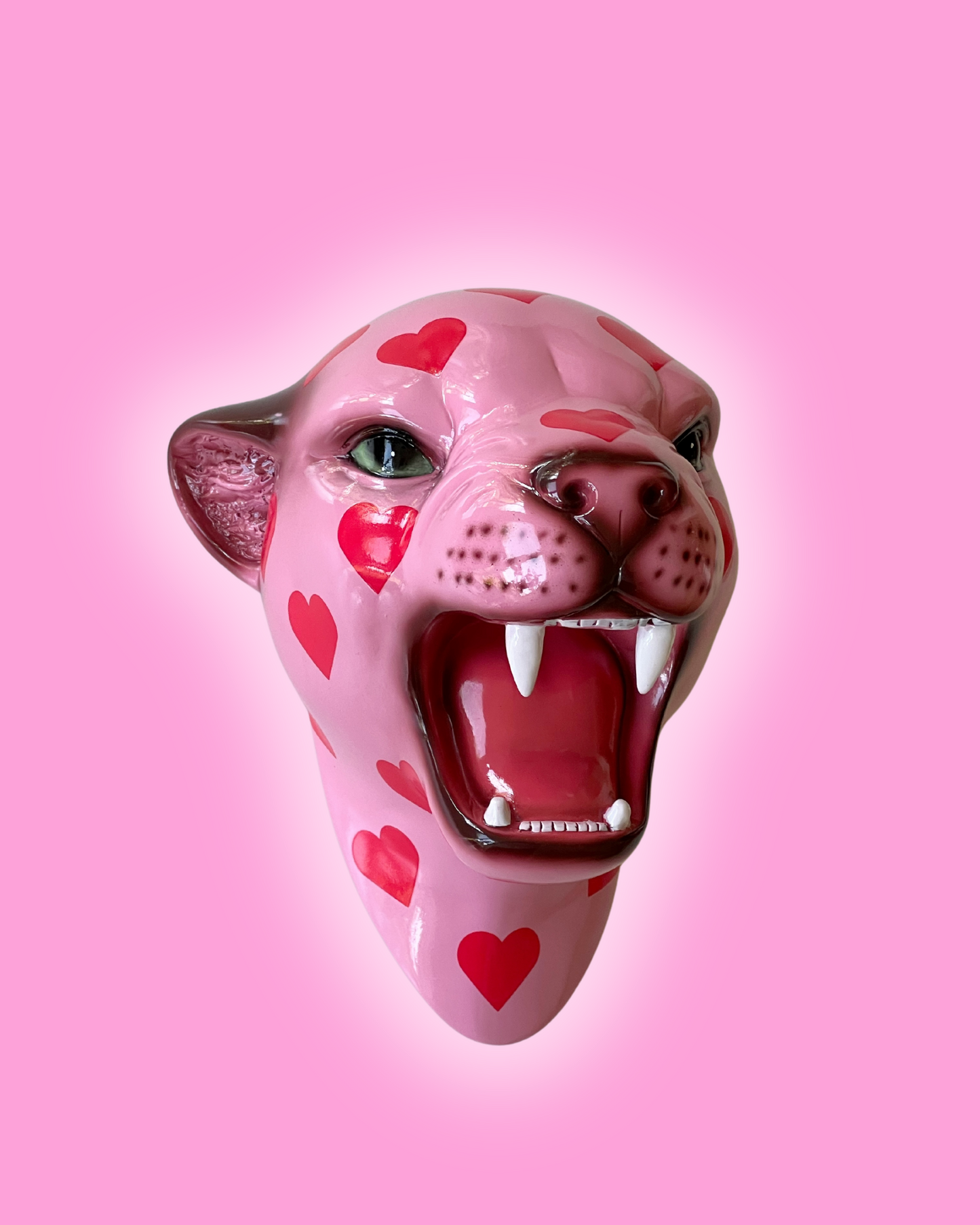 Heartbreaker the Love Heart Leopard Wall Mounted Head