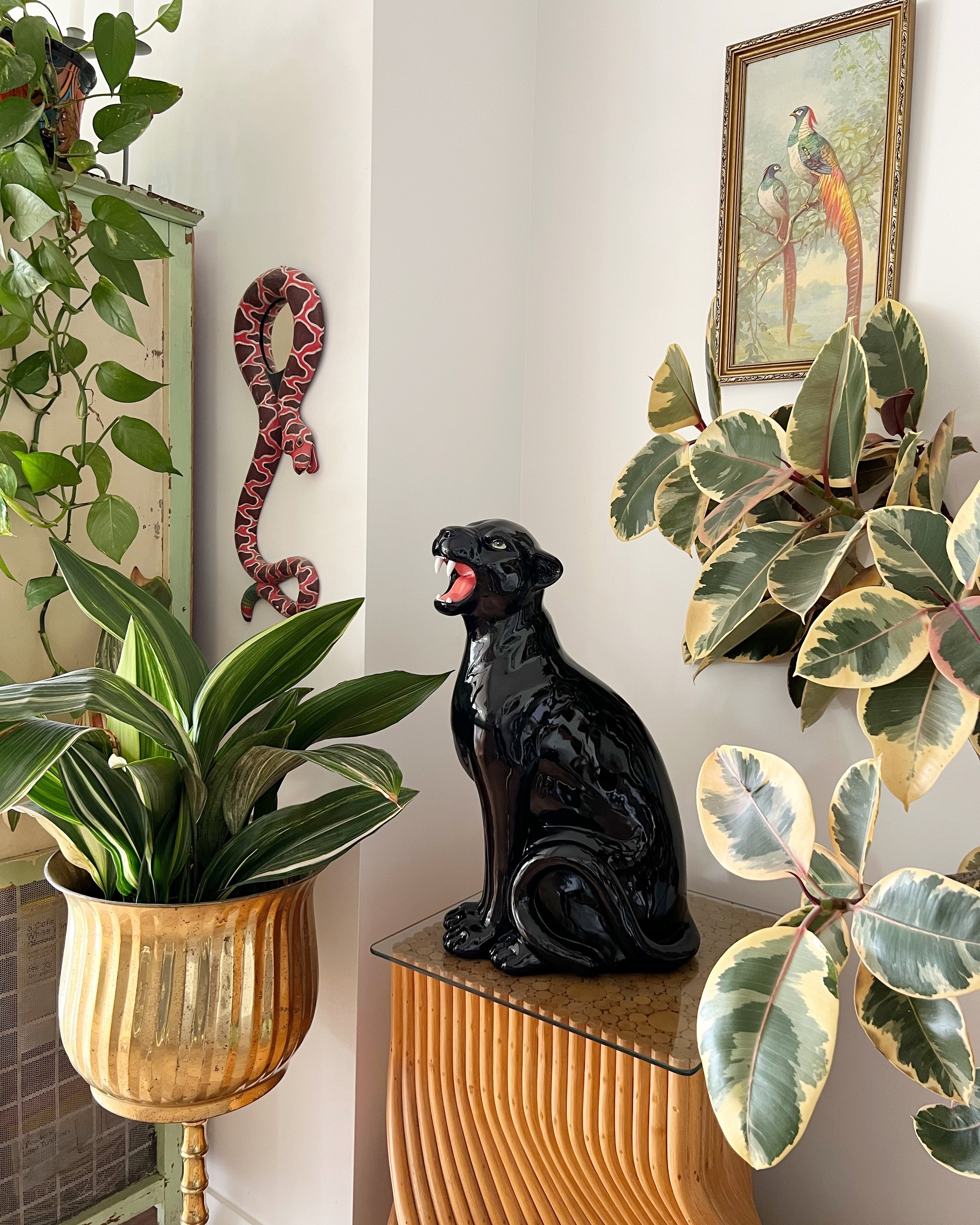 A Guardian for Your Home: Luna the Big Panther Statue