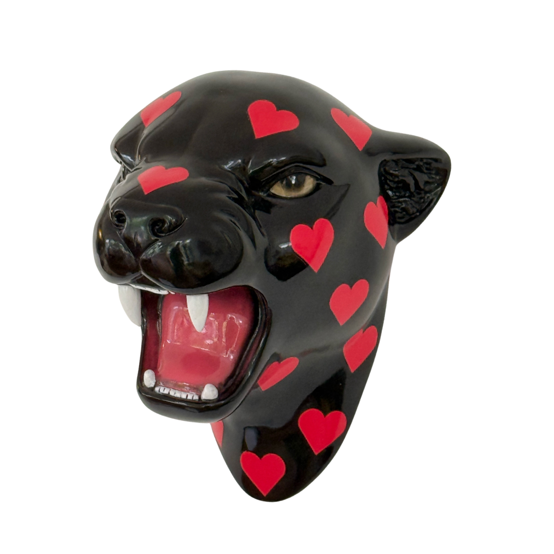 Scarlet the Love Heart Leopard Wall Mounted Head
