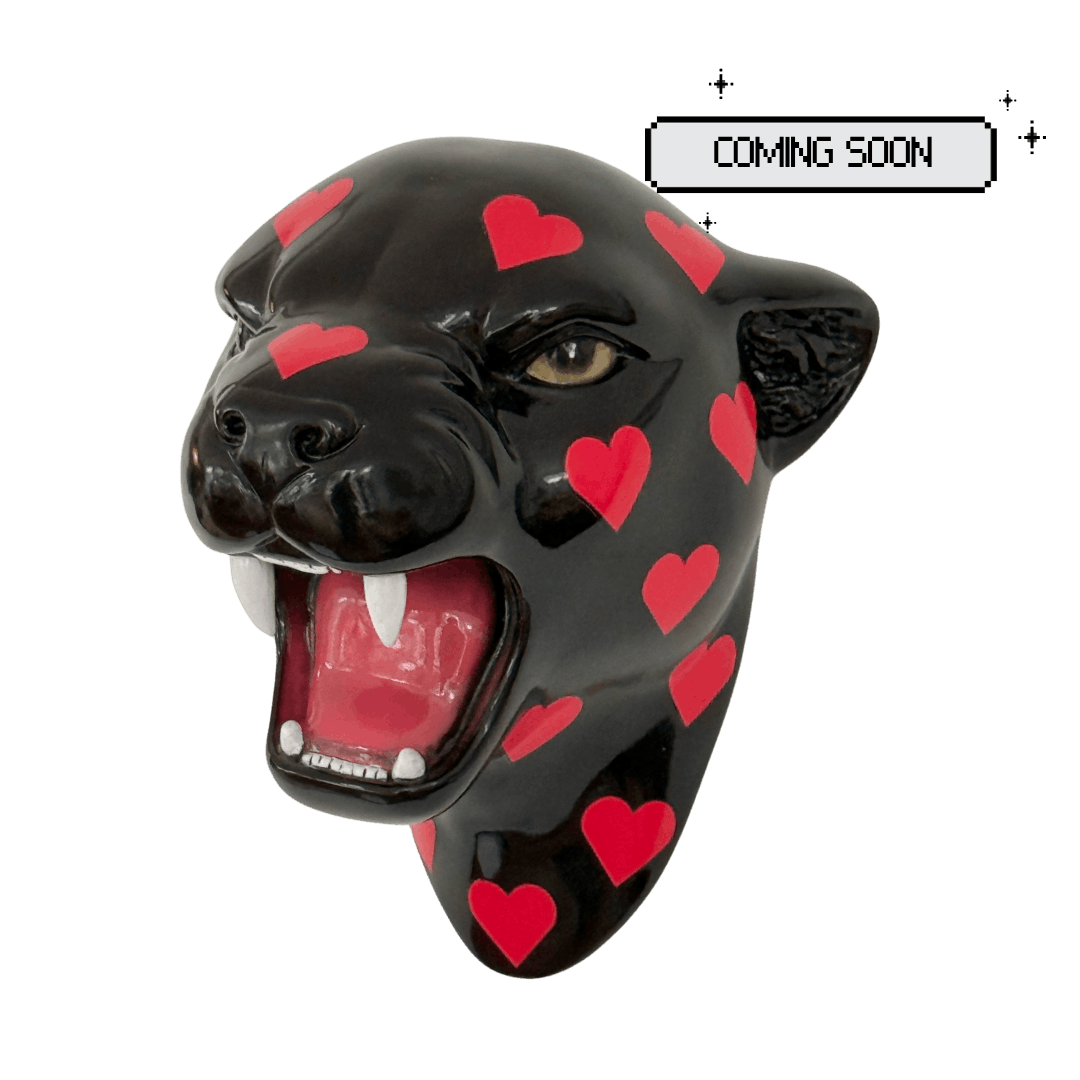 Scarlet the Love Heart Leopard Wall Mounted Head