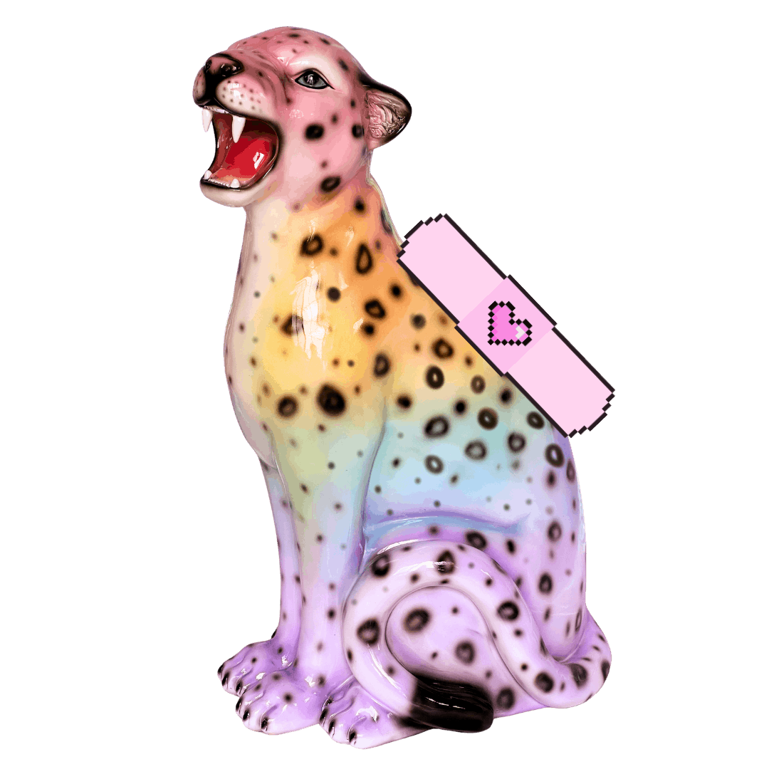 Flawed Opal the Rainbow Leopard Statue