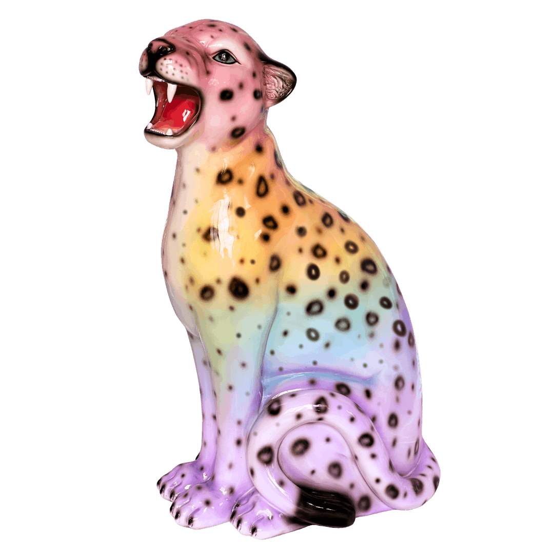 Opal the Rainbow Leopard Statue