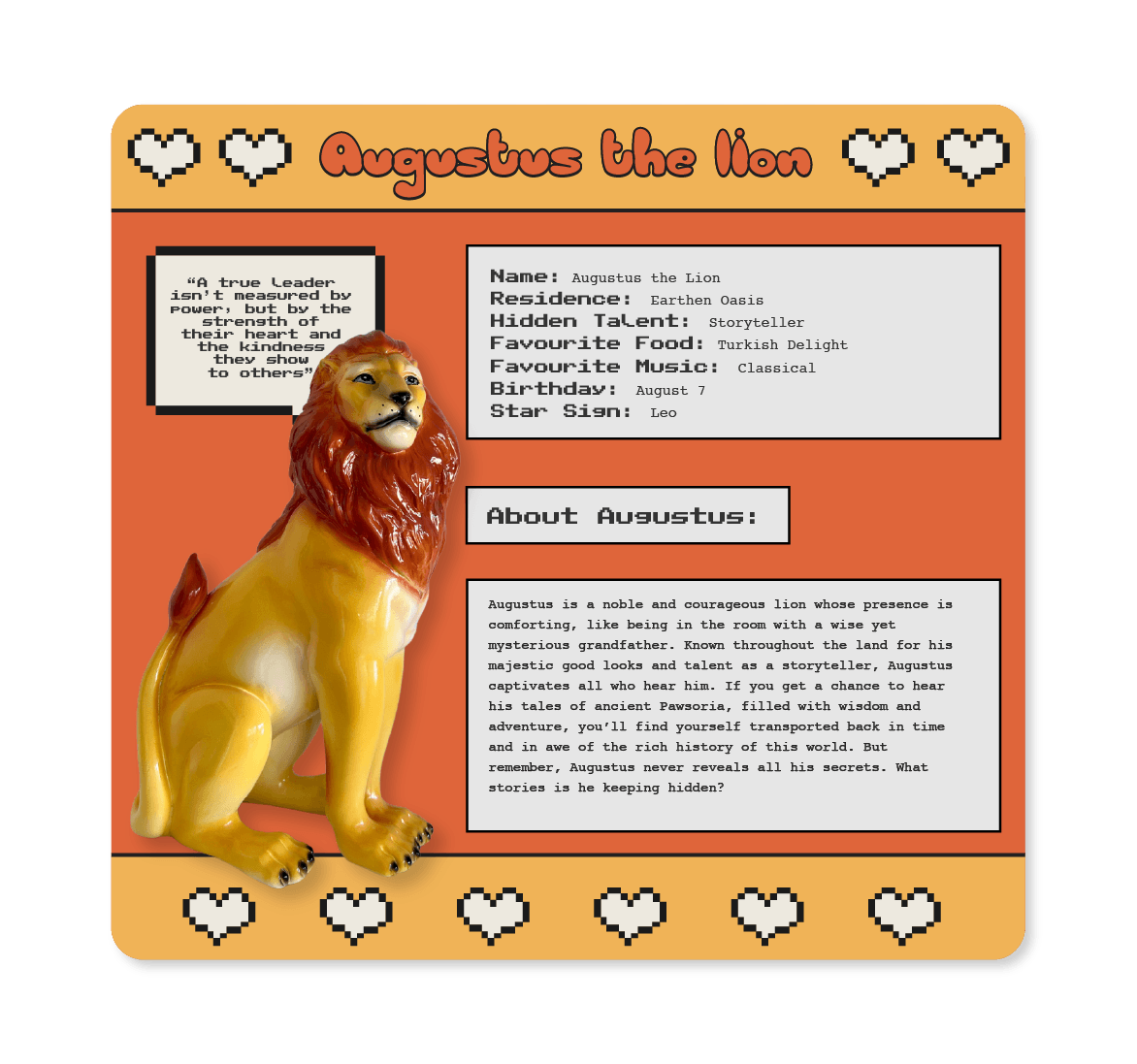 Augustus the Lion Statue