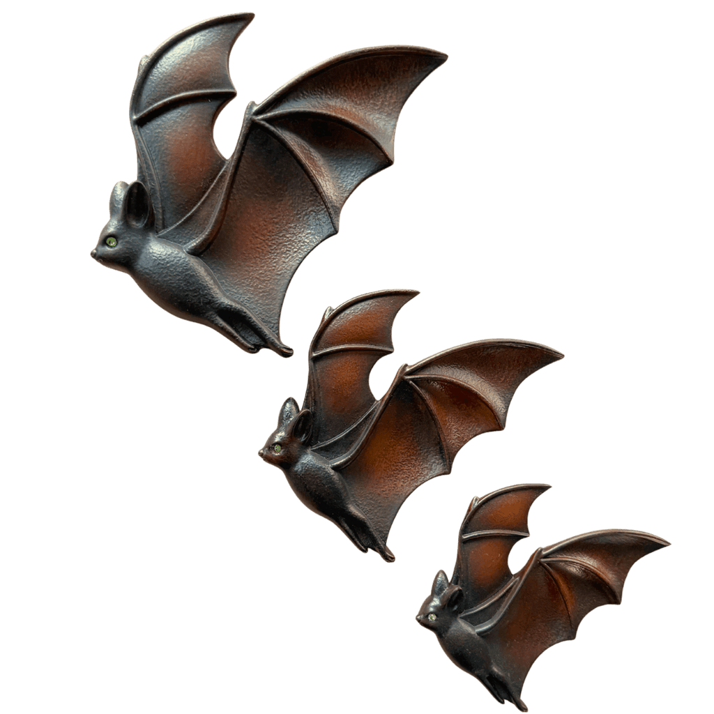 The Dark Trio  - Set of 3 Bat Wall Hangings