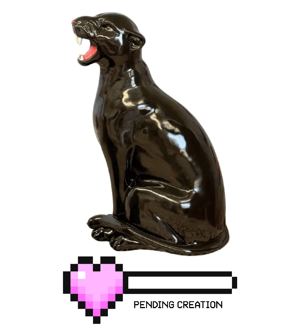 80cm Panther Statue