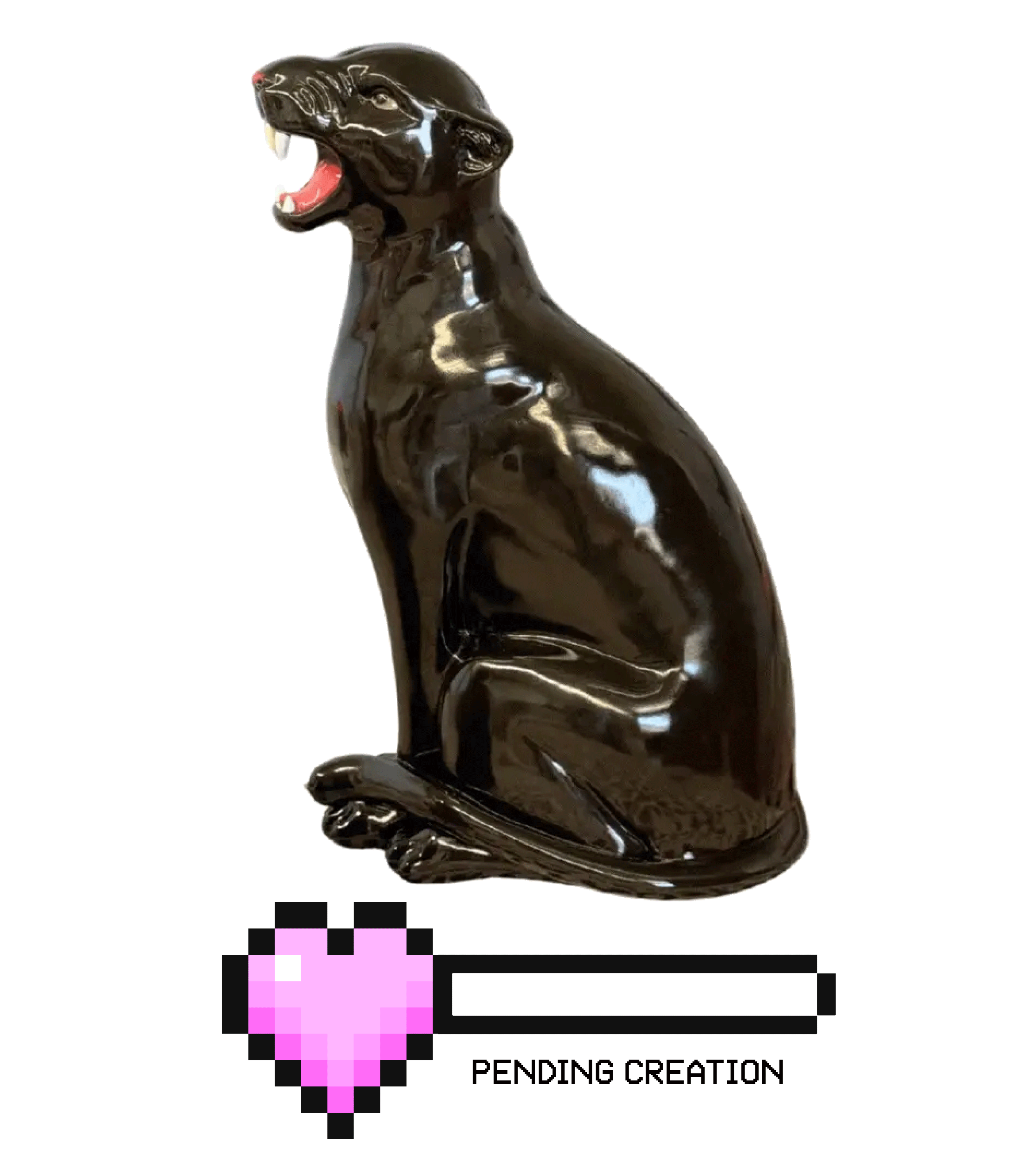 80cm Panther Statue