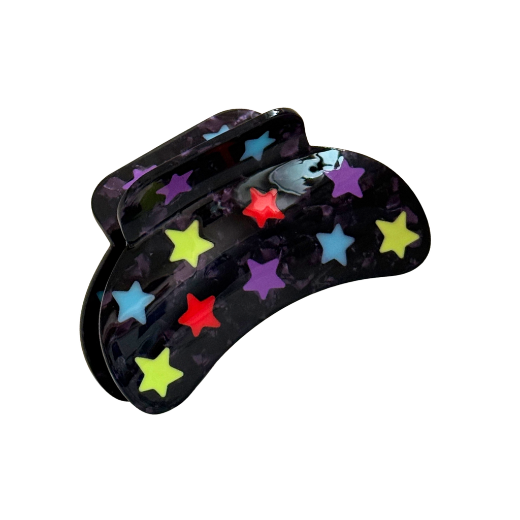 Neon Galaxy Hair Claw Clip