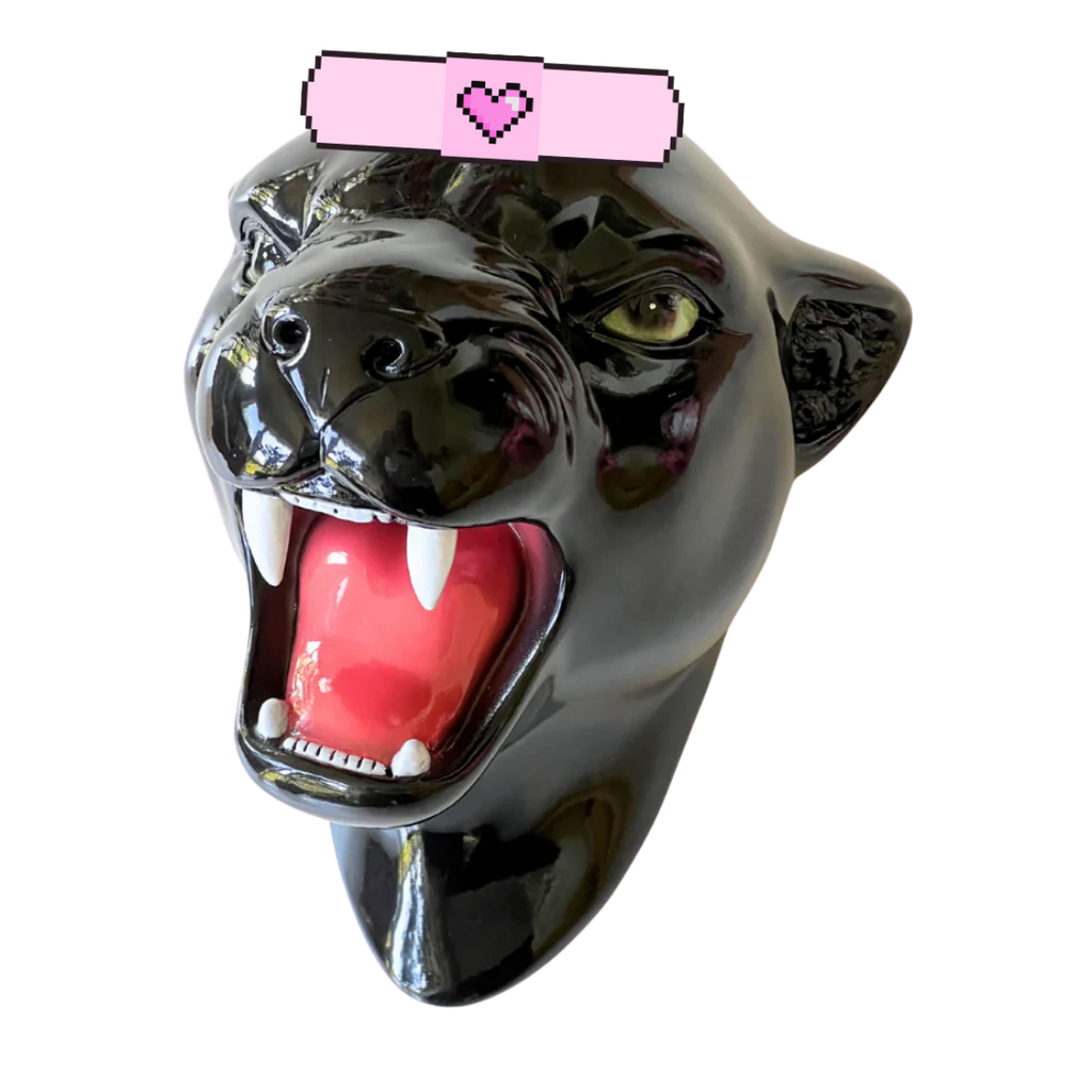 Flawed Midnight the Panther Wall Mounted Head