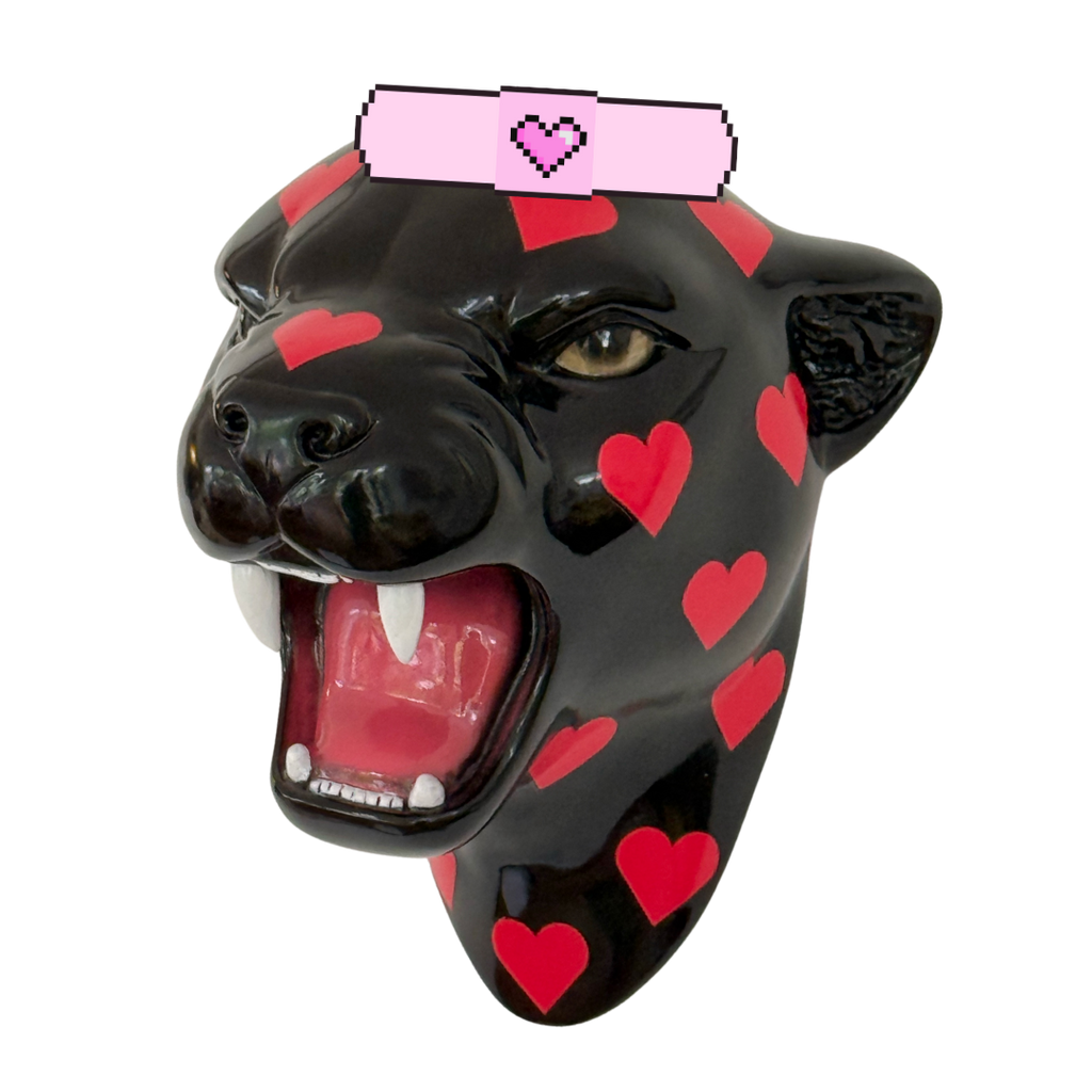 Flawed Scarlet the Love Heart Leopard Wall Mounted Head