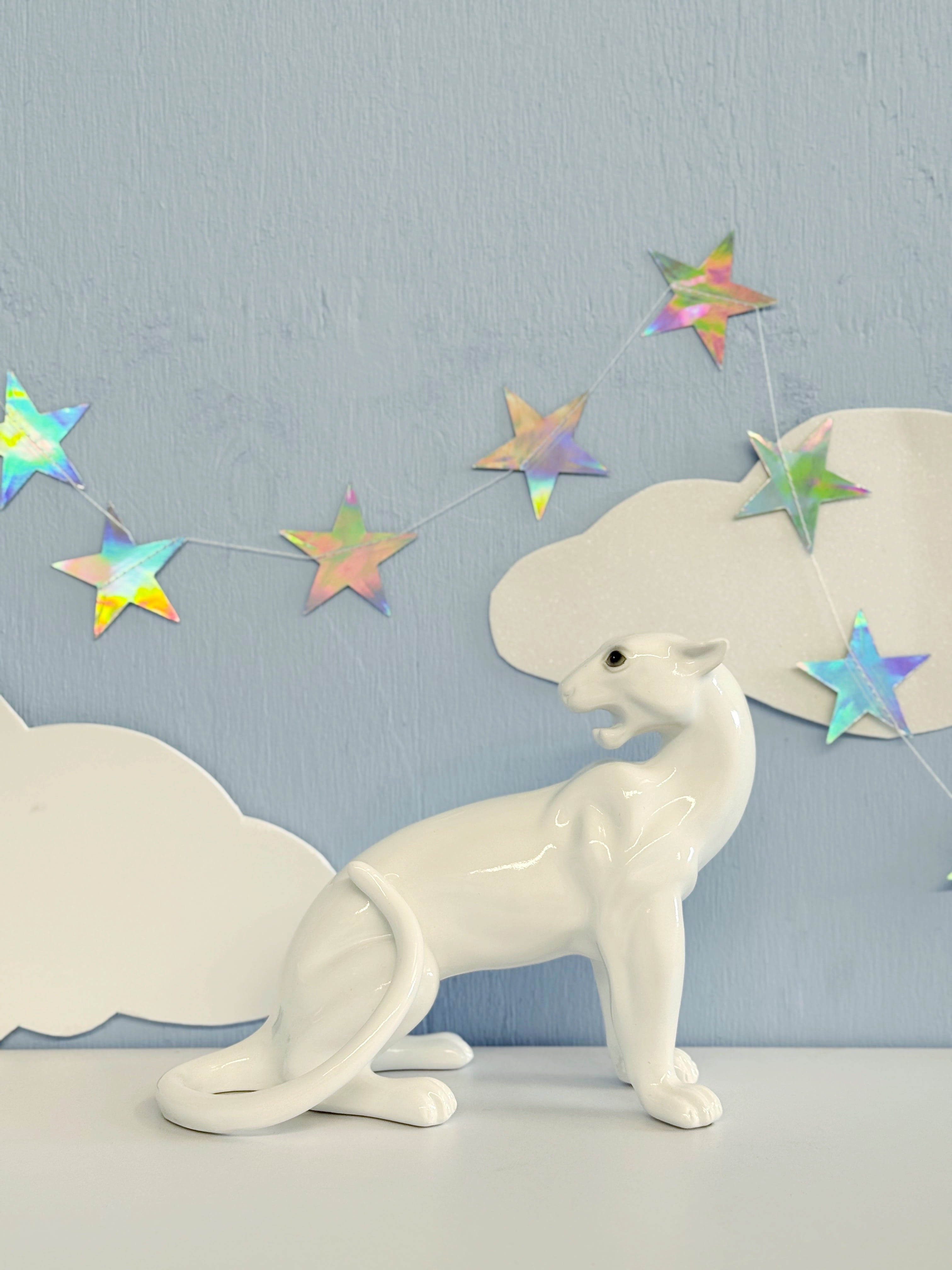 Cloud the White Panther Statue