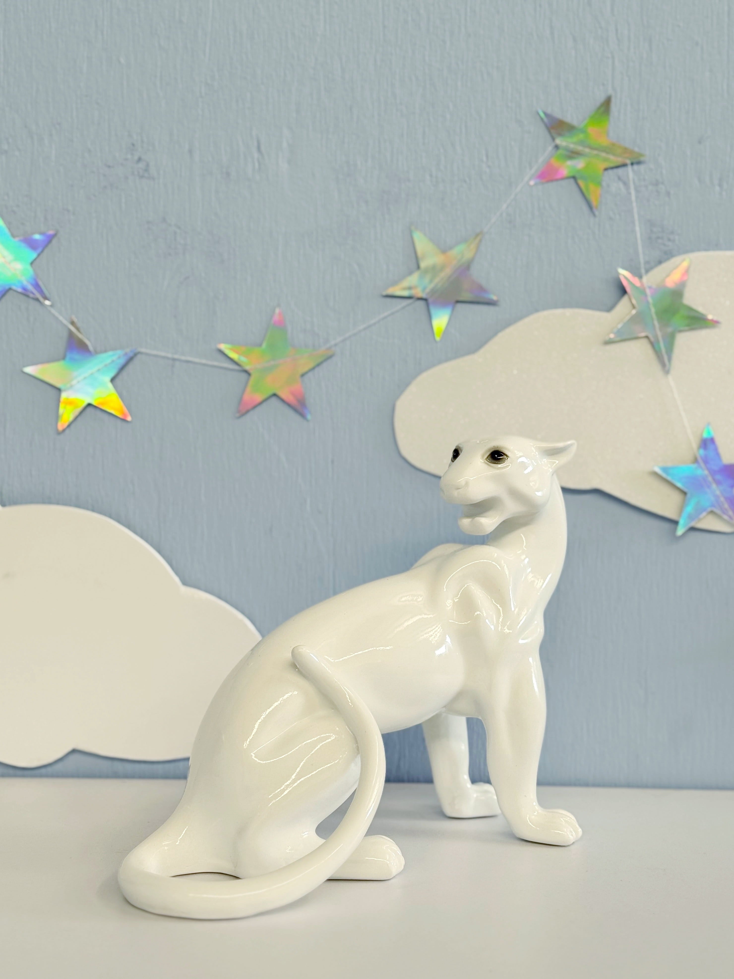 Cloud the White Panther Statue