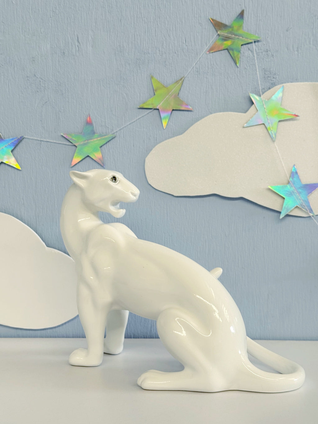 Cloud the White Panther Statue