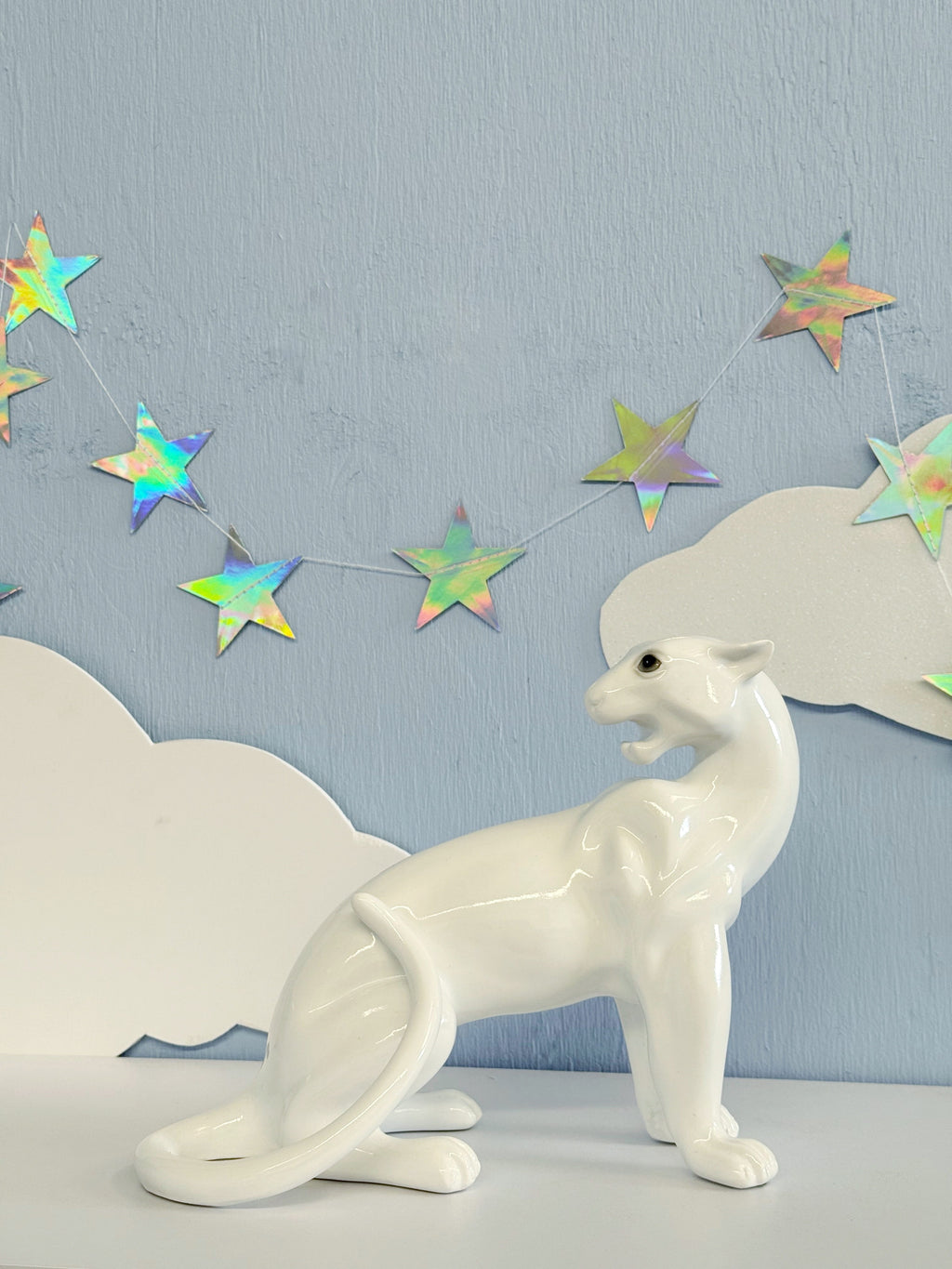 Cloud the White Panther Statue