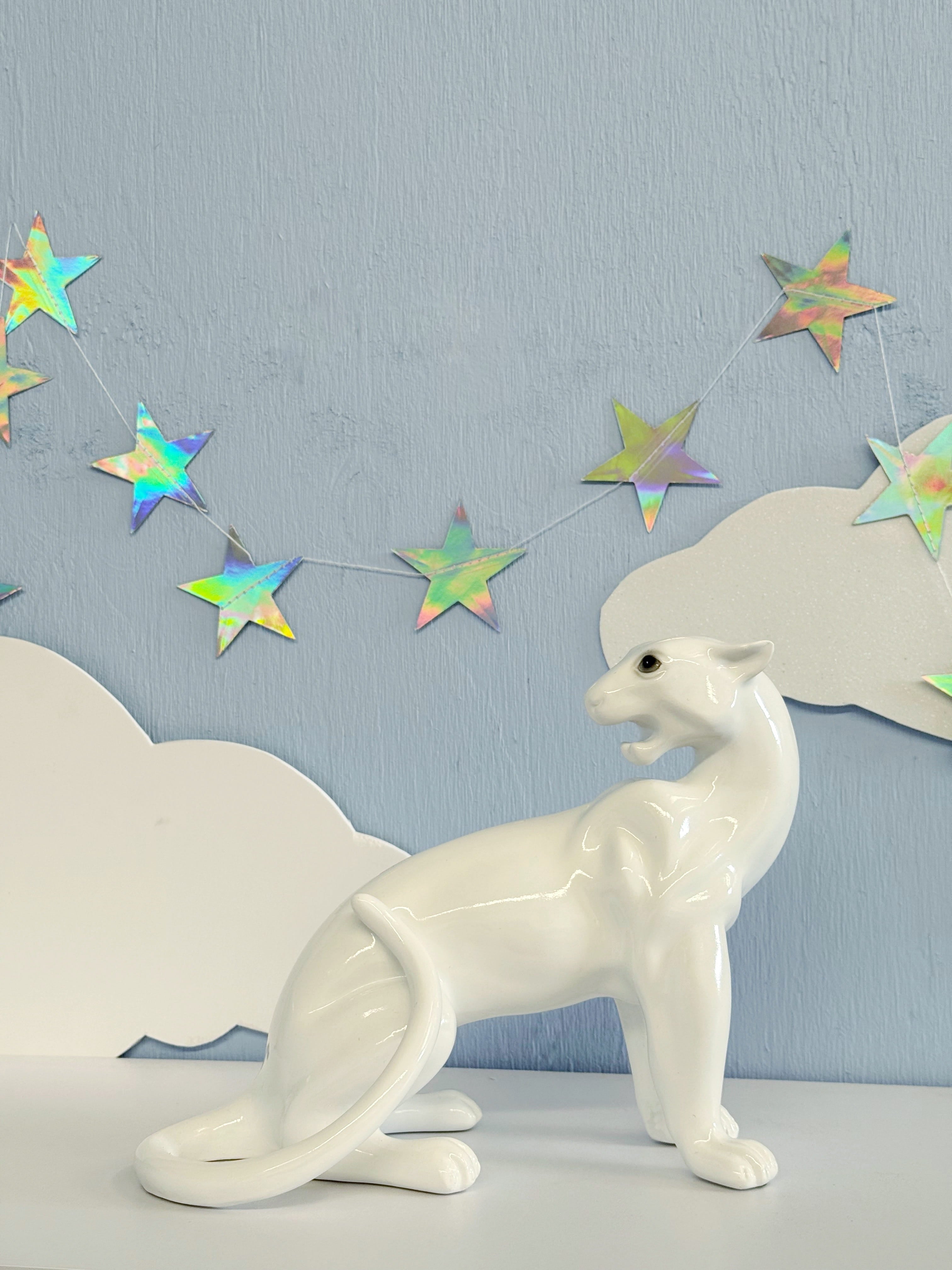 Cloud the White Panther Statue