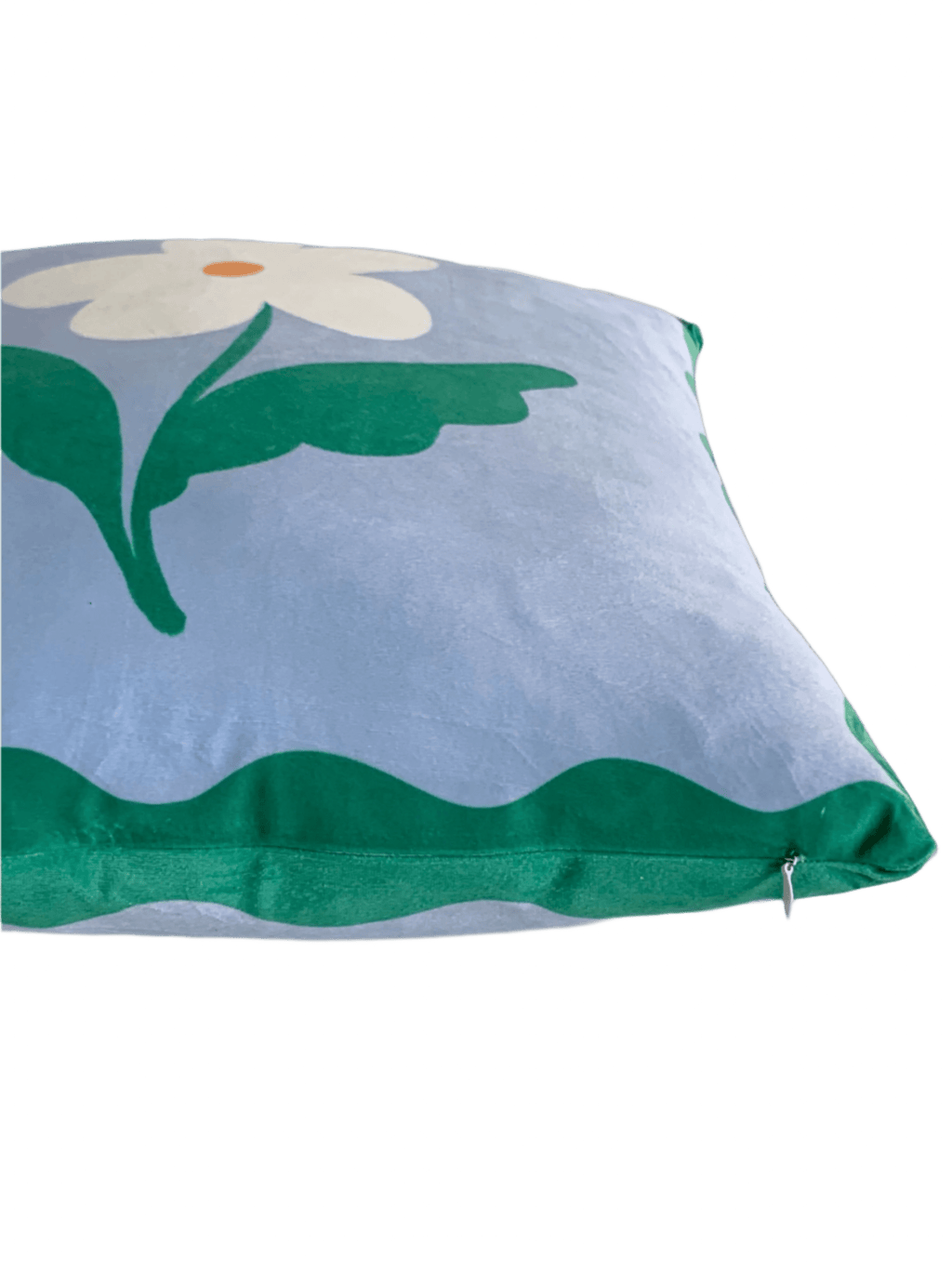 a flower pattern  cushion cover