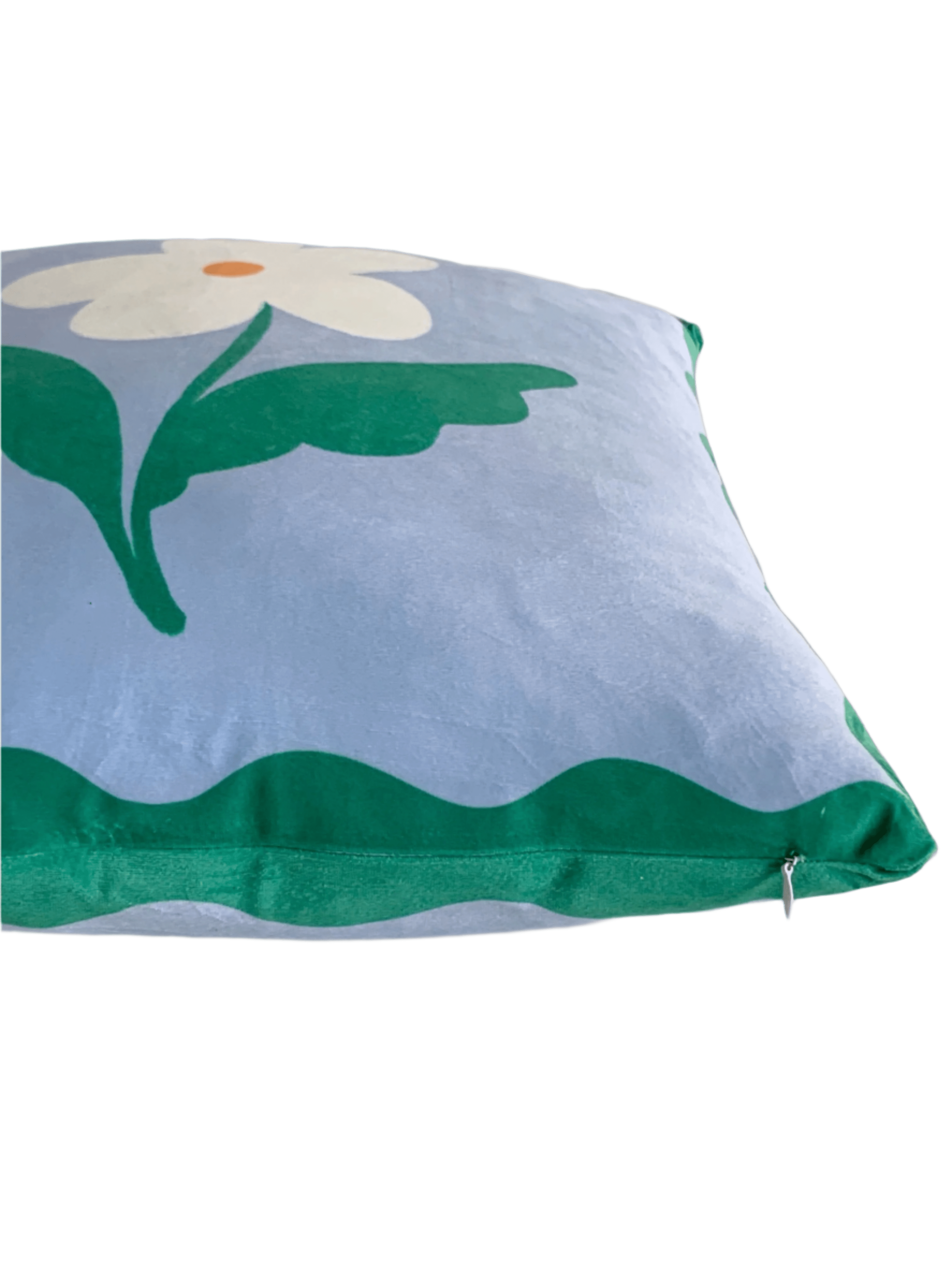 a flower pattern  cushion cover