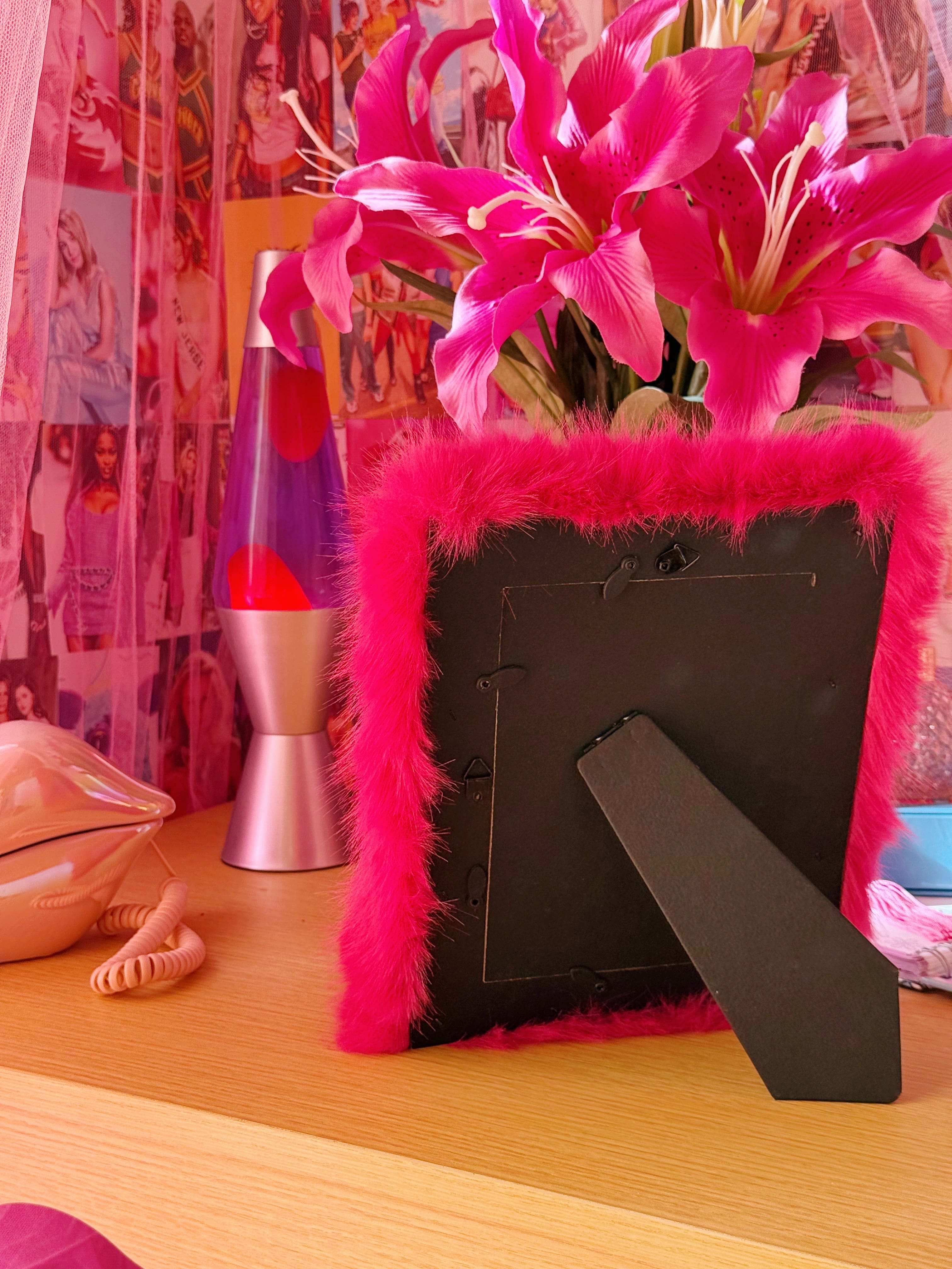 Pink Fluffy Picture Frame