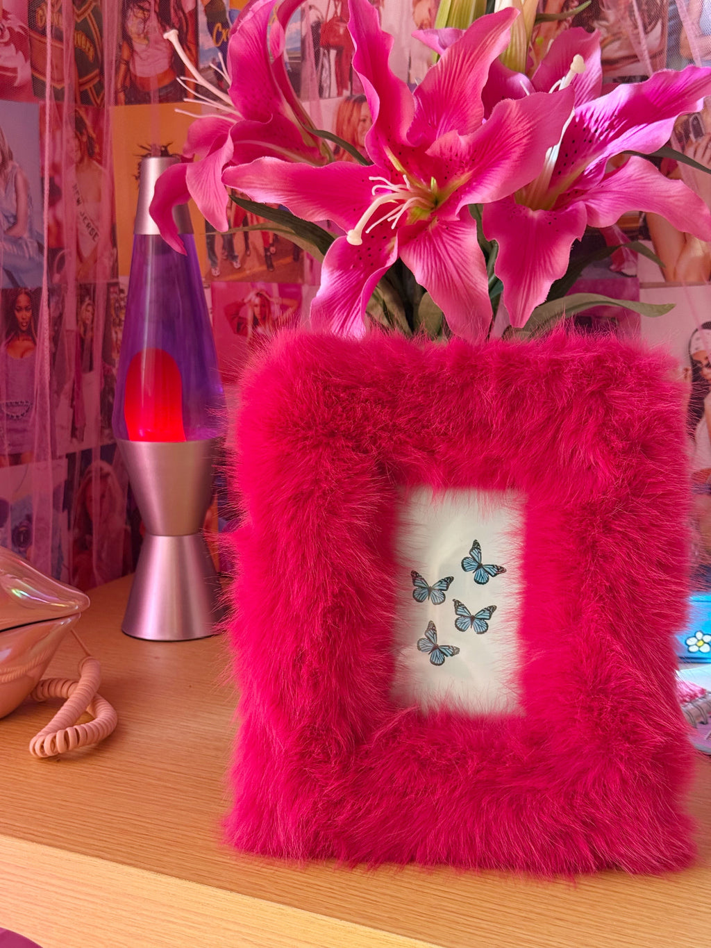Pink Fluffy Picture Frame