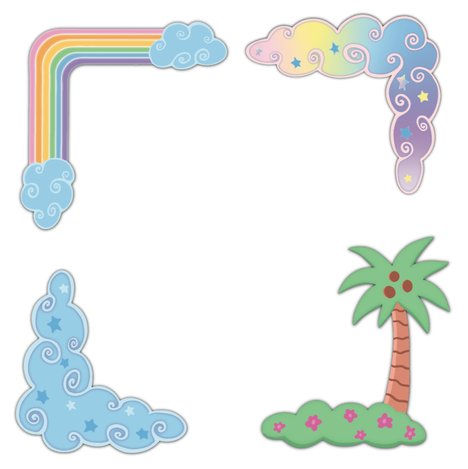 Corner Frame Rainbow Haven Magnet Set