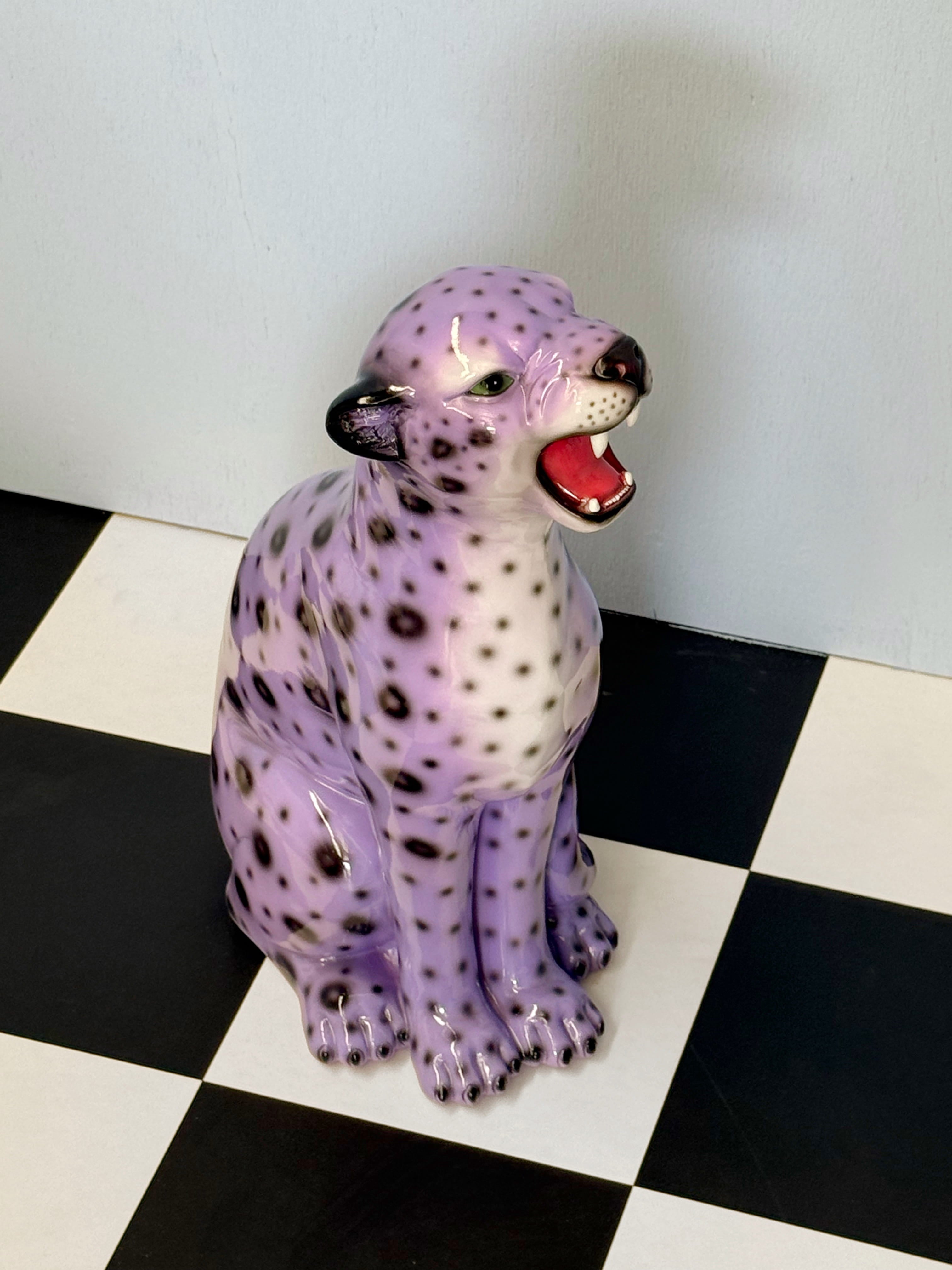 Wisteria the Purple Leopard Statue