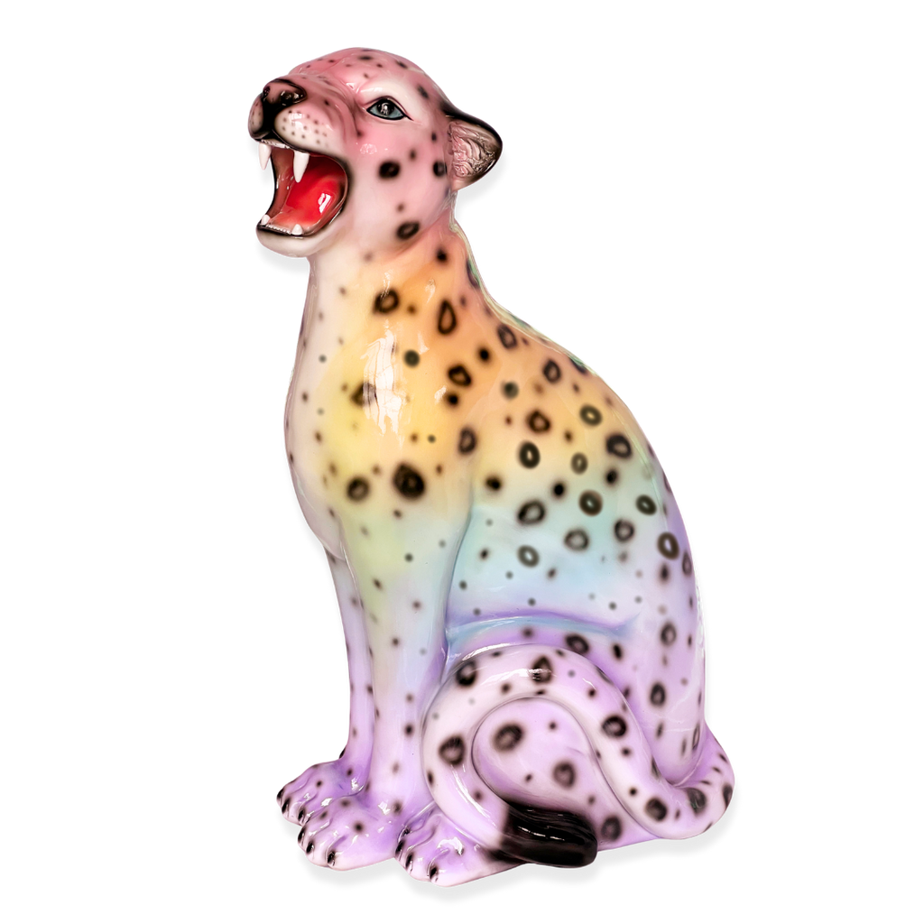Opal the Rainbow Leopard Statue