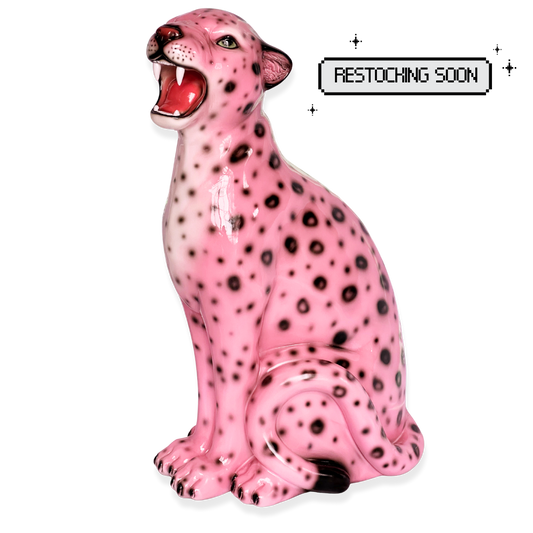 Blossom the Pink Leopard Statue