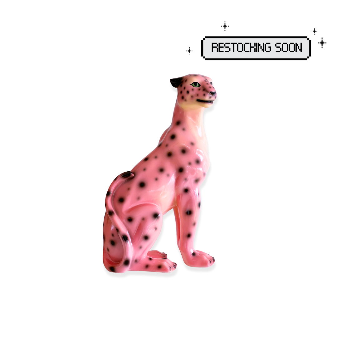 Petal the Pink Leopard Statue
