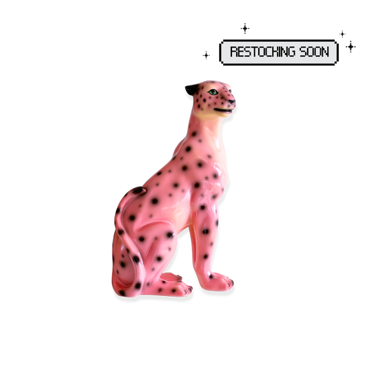 Petal the Pink Leopard Statue