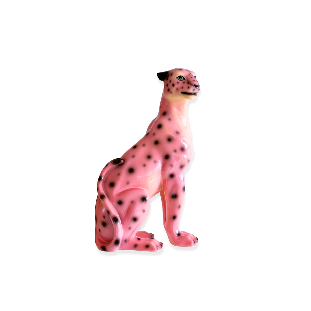 Petal the Pink Leopard Statue