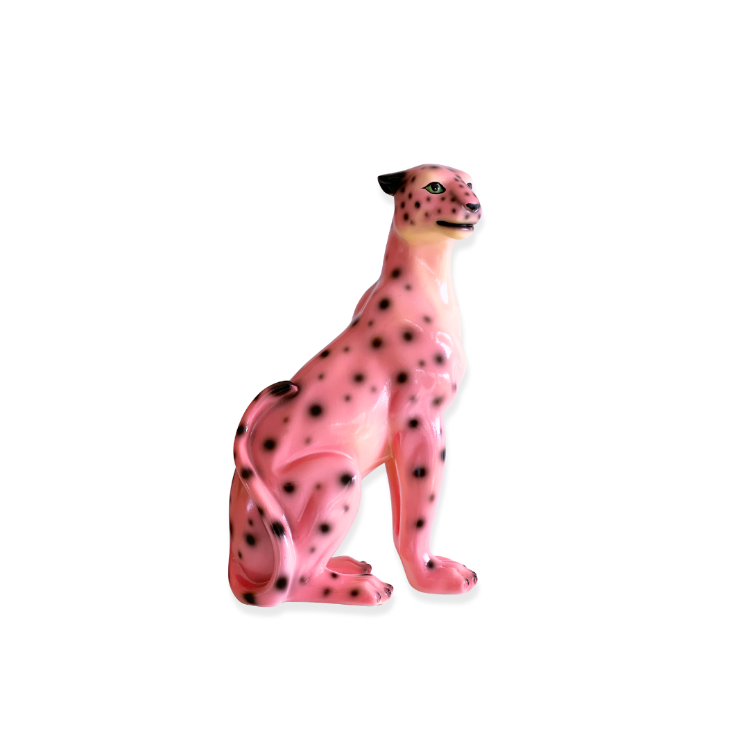 Petal the Pink Leopard Statue