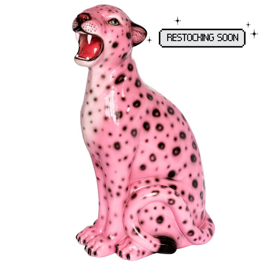 Blossom the Pink Leopard Statue