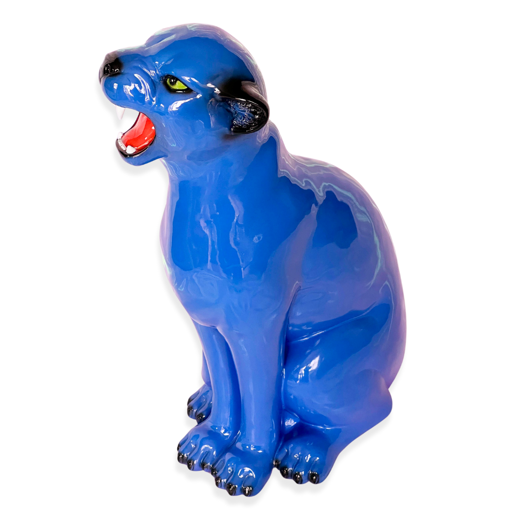 Neptune the Blue Panther Statue