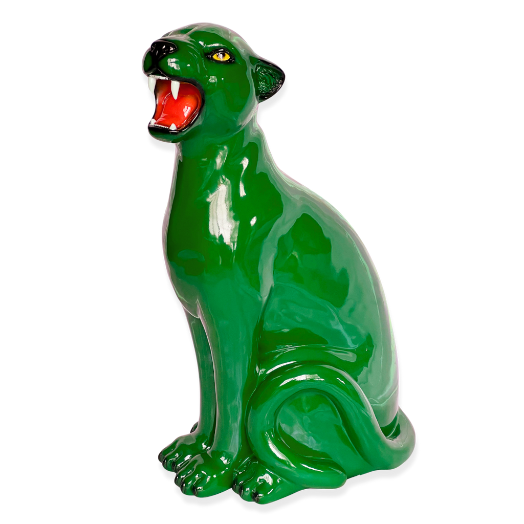 Clover the Green Panther Statue