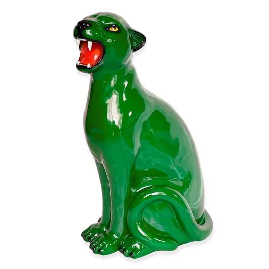 Clover the Green Panther Statue