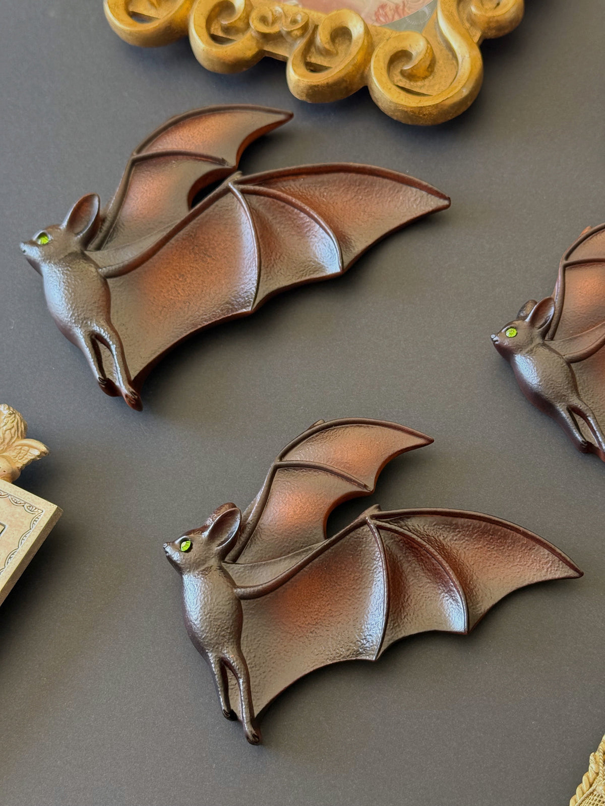 The Dark Trio  - Set of 3 Bat Wall Hangings