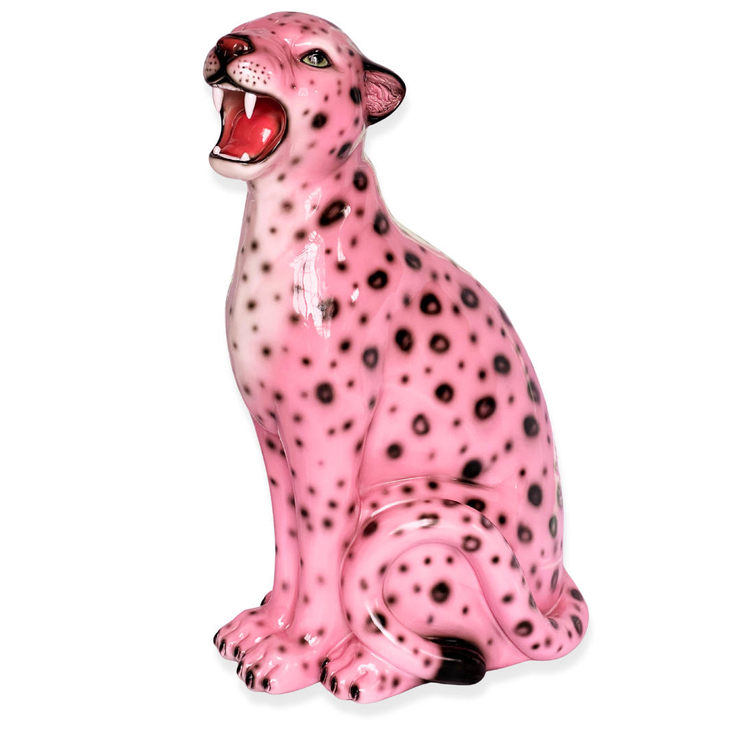 Blossom the Pink Leopard Statue
