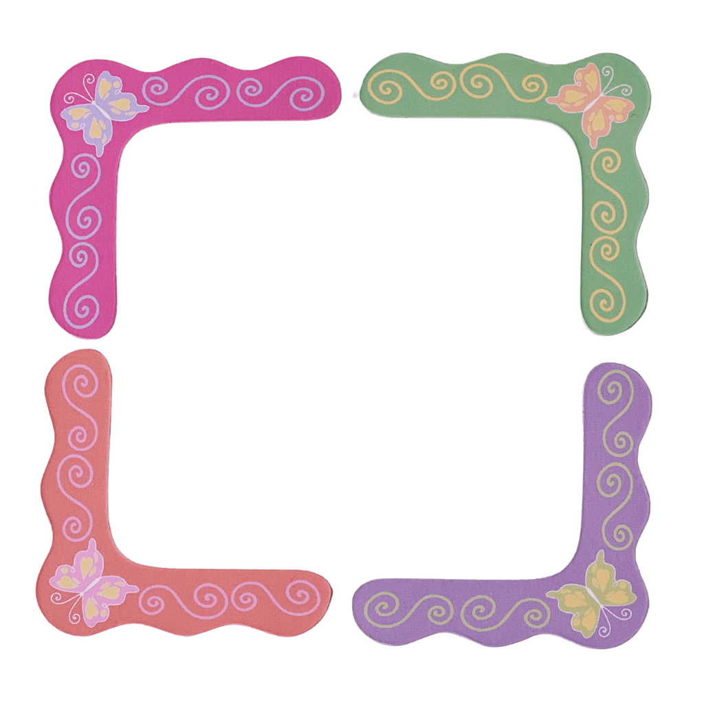 corner frame butterfly magnet set