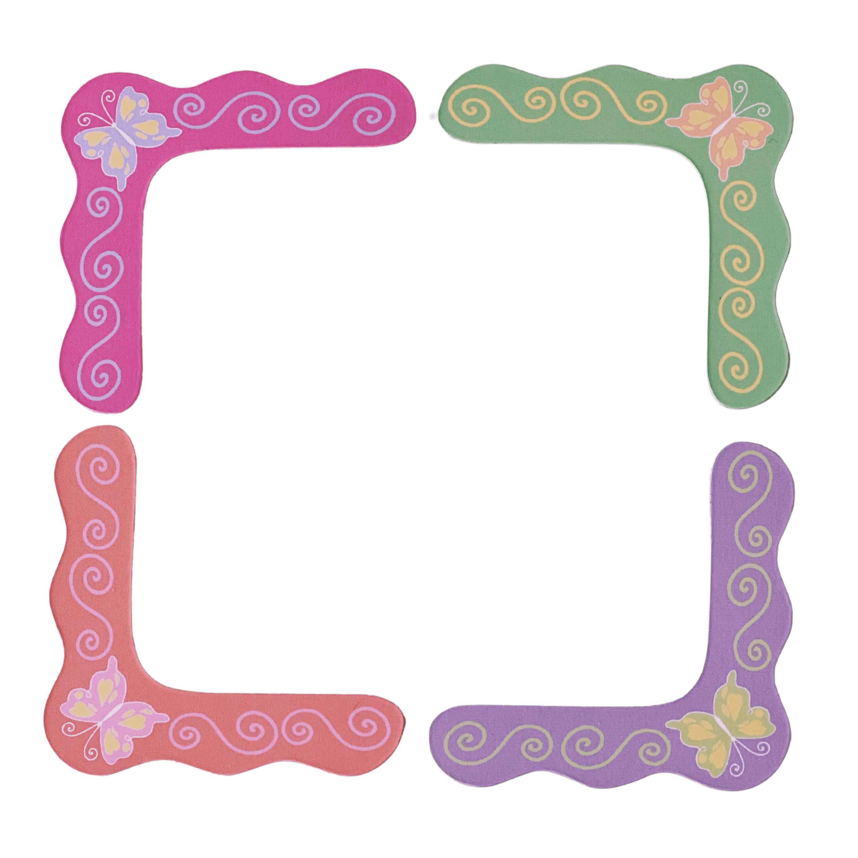 corner frame butterfly magnet set