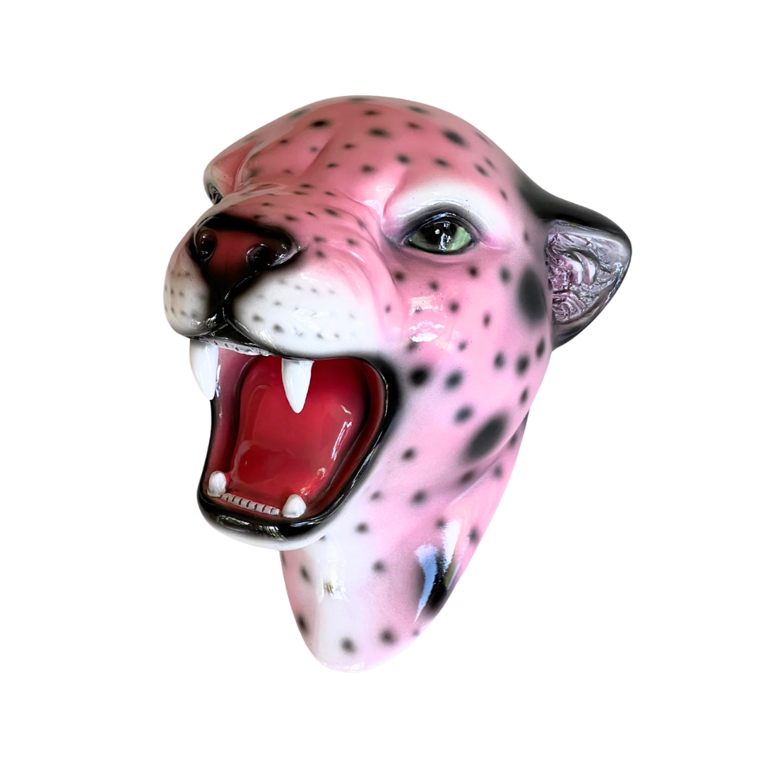 Candy-Rose the Pink Leopard Wall Mounted Head