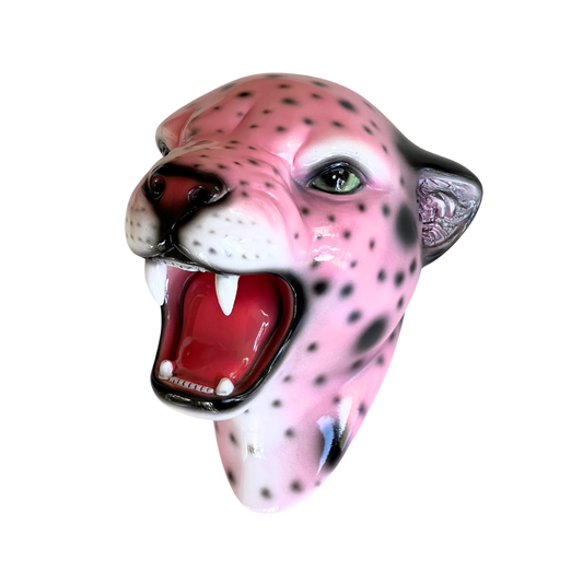 Candy-Rose the Pink Leopard Wall Mounted Head
