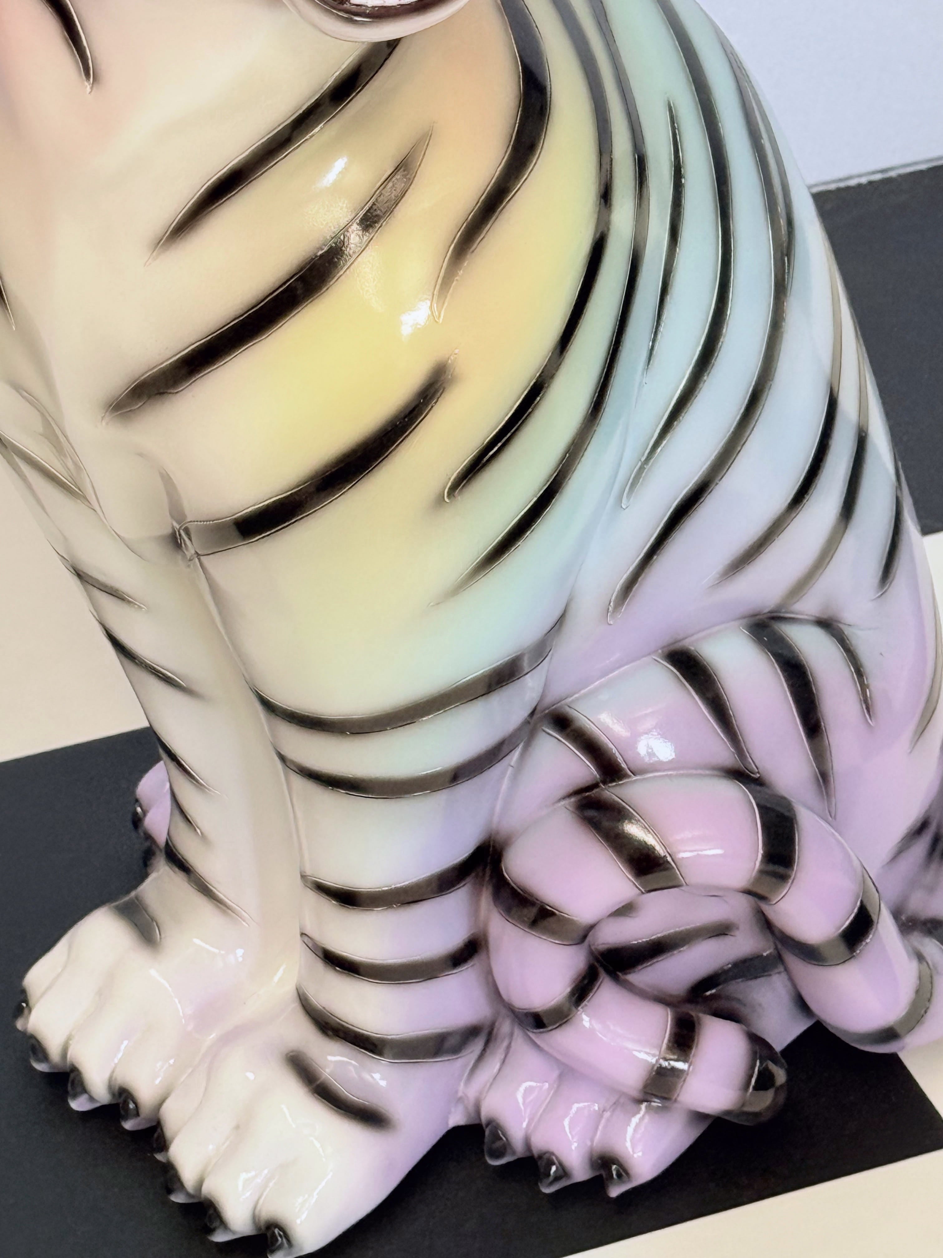 COMING SOON Daydream the Pastel Rainbow Tiger Statue