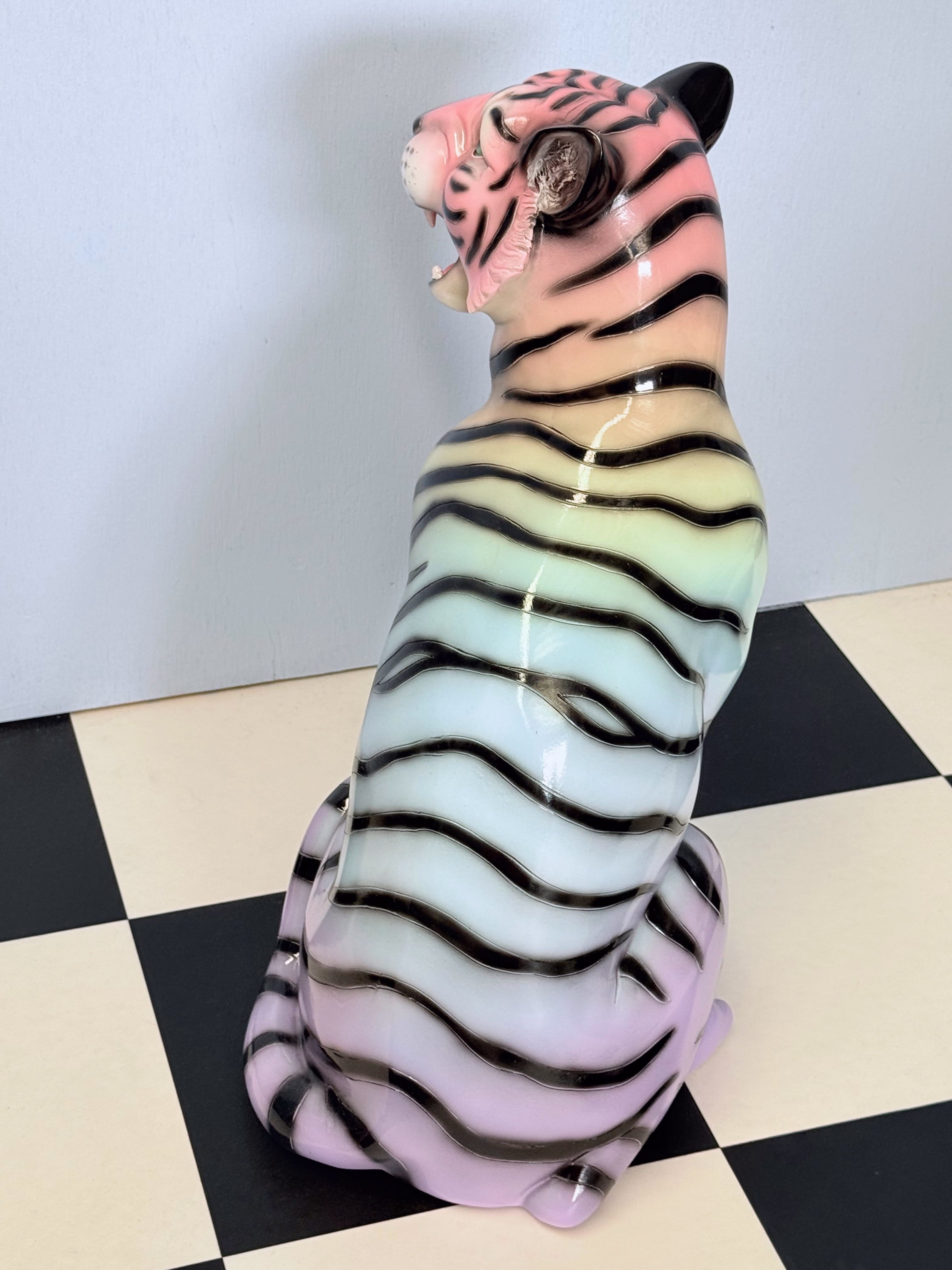COMING SOON Daydream the Pastel Rainbow Tiger Statue