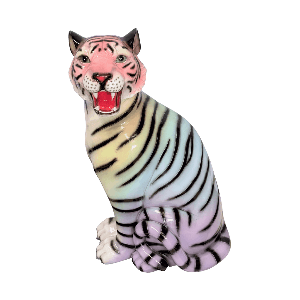 COMING SOON Daydream the Pastel Rainbow Tiger Statue