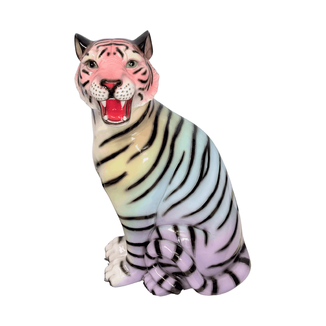 COMING SOON Daydream the Pastel Rainbow Tiger Statue