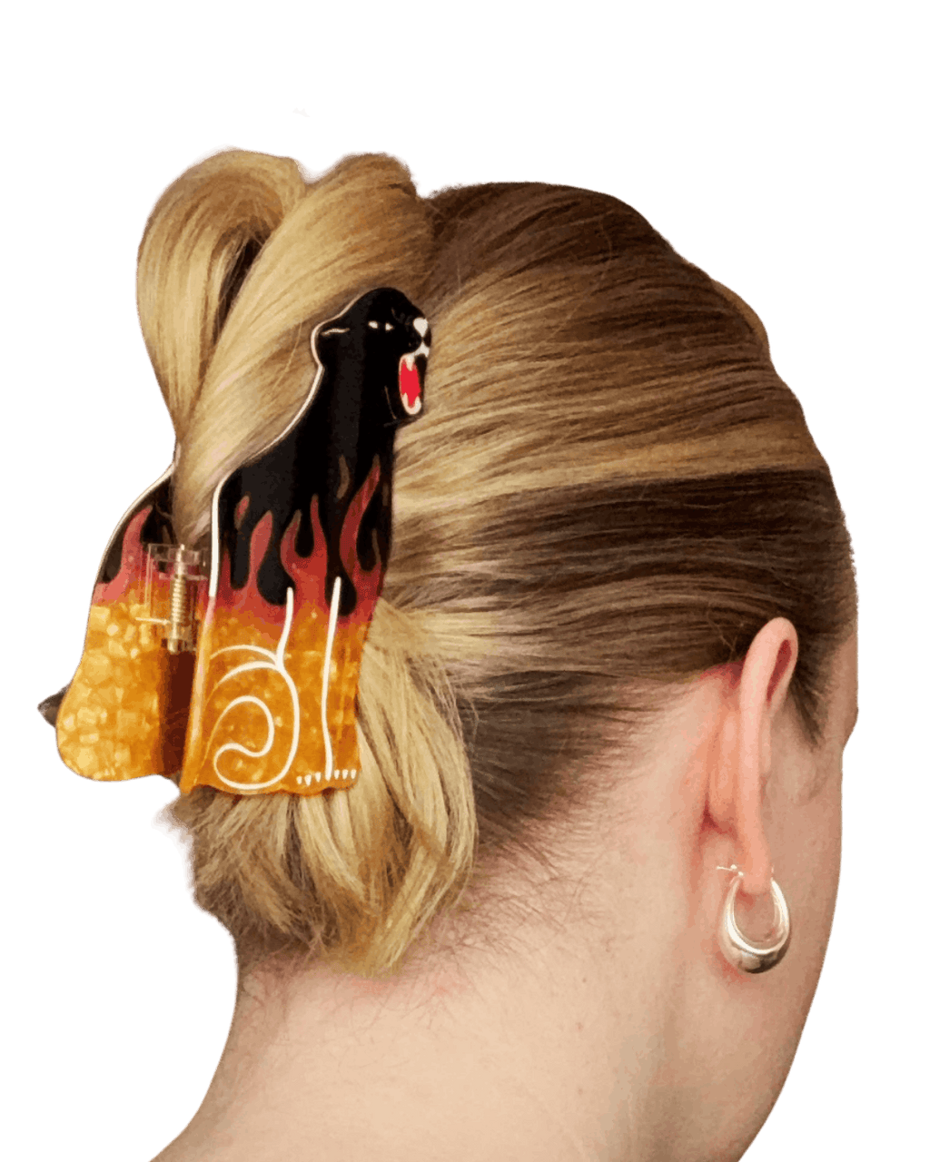 Firestarter Panther Hair Claw Clip