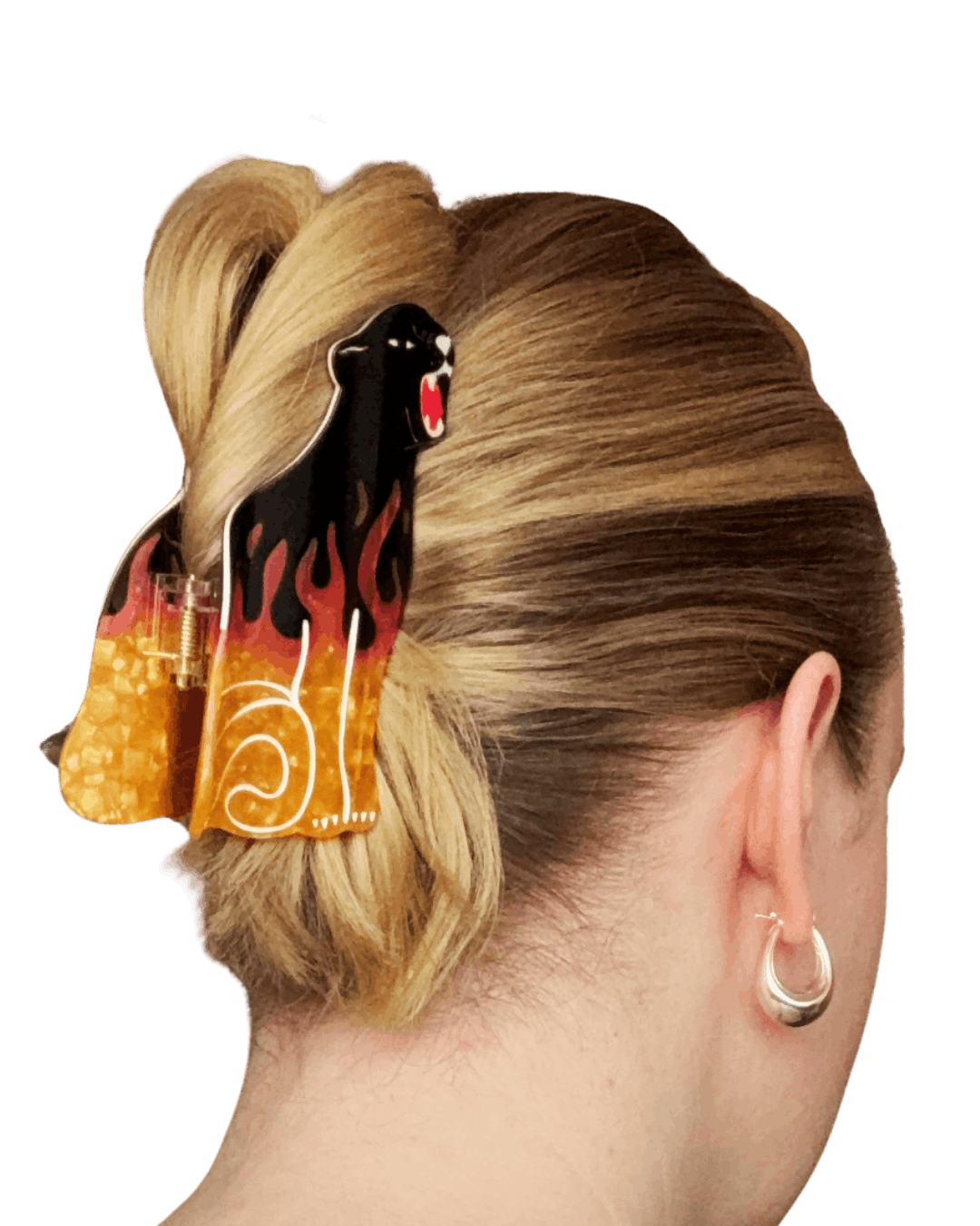 Firestarter Panther Hair Claw Clip